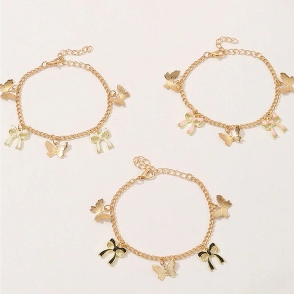 Gold Bow Charm Bracelets - Picture 2 of 5